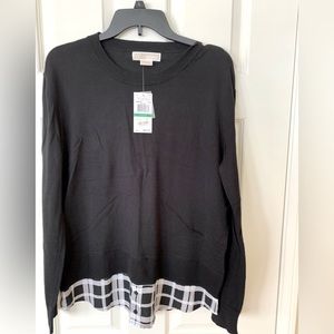 Brand new with tags Michael kors black sweater size P L